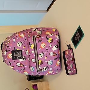 Nightmare before Christmas mini backpack and card wallet.